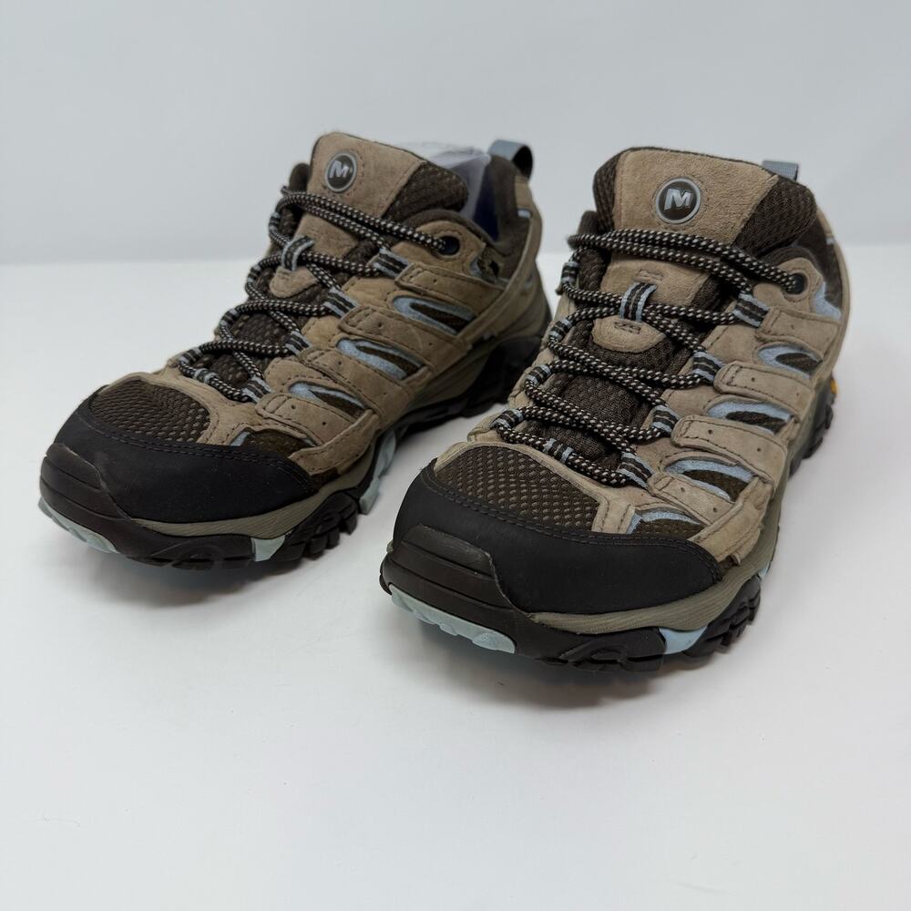 Merrell Moab II Ventilator Hiking Shoes Women's 9 Brown Blue Outdoor Rugged